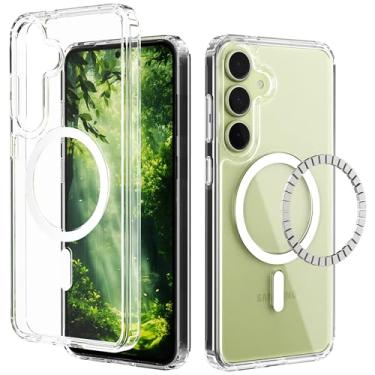 Imagem de IDweel Capa magnética para Galaxy S23, compatível com Magsafe, absorção de choque à prova de choque, ajuste fino e leve, resistente a arranhões para Samsung Galaxy S23 de 6,1 polegadas, HD