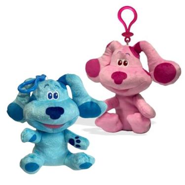 Imagem de Brinquedo Blue´s Clues Porta Moedas de Pelúcia 2 Modelos Sortidos Azul e Rosa Colecionável Multikids - BR1694