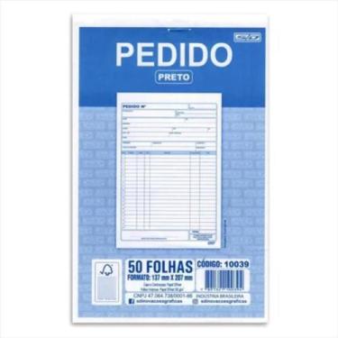 Imagem de Bloco de pedido São Domingos 1 via 1/18 preto 137x207mm