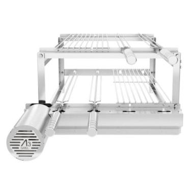 Imagem de A3 Grill Tradicional - Motor Giratório para 4 Espetos + 2 Grelhas Auxi