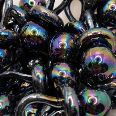 Imagem de Pingente Chupeta Acrílico Preto Irisado 23x47mm 30pçs 240g - Macall