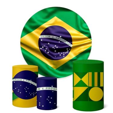 Imagem de Trio Capas Cilindro + Painel Redondo Dia da Independência (K1DIB0003)
