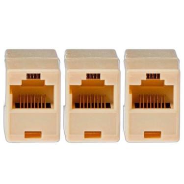 Imagem de Kit 3 Emendas De Rede Rj45 - Soproduto