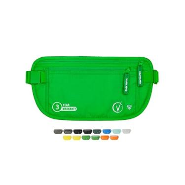Imagem de Vantamo - Cinto de Dinheiro para Viagens - Pochete de Segurança com Proteção RFID - Bolsa Fina para Carteira Oculta sob as Roupas - Bolsa de Cintura Verde