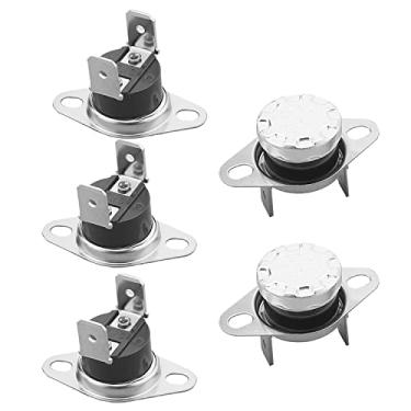 Imagem de Fielect 5 peças KSD301 termostato 85ーC/185ーF Interruptor de temperatura de disco de pressão N.C normalmente fechado para forno de microondas, cafeteira, defumador, pés dobrados
