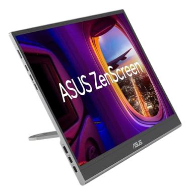 Imagem de ASUS Monitor portátil ZenScreen 40.6 cm OLED USB-C (MQ16AHE) – Full HD, 100% DCI-P3, 1ms, HDR-10, Mini HDMI, Cuidados com os Olhos, Sensor de Proximidade, Suporte de 360°, Compatível com Laptops