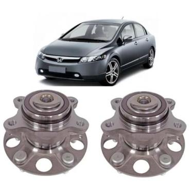 Imagem de Par Cubo Da Roda Traseira Com Rolamento - Civic 2007 A 2016 - Al-895 -