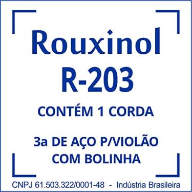 Imagem de Corda Unitária Para Violão, Rouxinol, Aço, Encapada, 3ª, Sol, R20, Com Bolinha