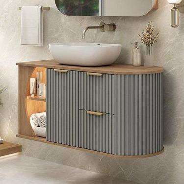 Imagem de Gabinete Tereza Cristina 1 metro Suspenso - Fabribam Catedral/Avelã, C