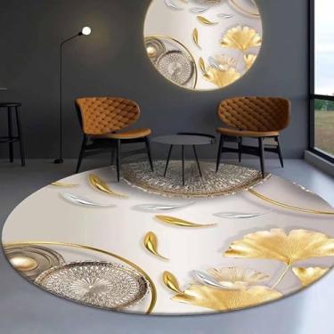 Imagem de Cinzento dourado tapetes bege sala de estar para quarto de hóspedes sala de estar quarto tapete oriental extra grande pequeno 60 cm 80 cm 100 cm 120 cm 160 cm 180 cm 200 cm tapete tapete, 140 cm