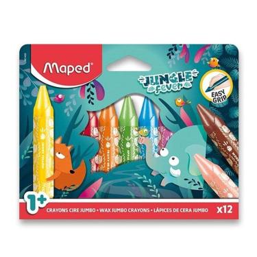 Imagem de Giz de cera Jumbo Jungle Fever 12 cores 861400 - Maped