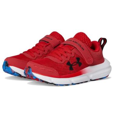 Imagem de Under Armour Tênis masculino Pre School Assert 10 com fecho alternativo, (602) Vermelho/Azul Atlantis/Preto, 15