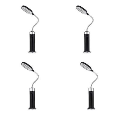 Imagem de Kit 4 Lanternas Luminária Led C/ Imã Pescoço Flexível Lisfer