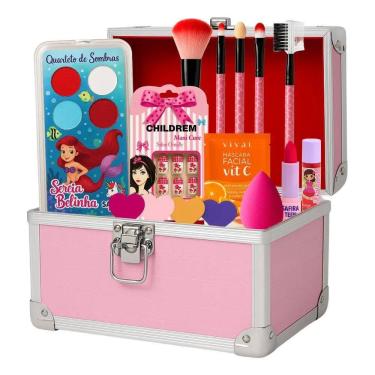 Imagem de Estojo De Maquiagem Infantil Kit Combo Maleta Excluisiva
