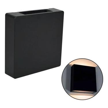 Imagem de 2X Arandela De Led Clean Quadrada Externa Interna Ip65 3W 30