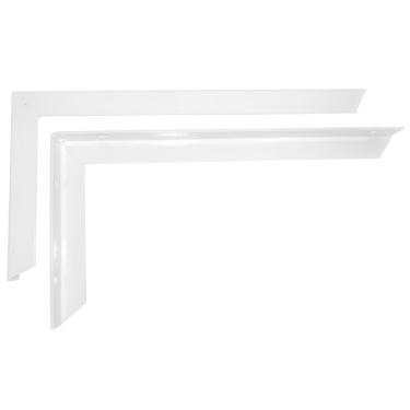 Imagem de Mão Francesa Branca 50kg 27,8cm x 17,5cm - Kit 6 Suportes