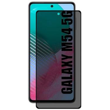 Imagem de [GL CASES] Película Privacidade Samsung Galaxy M54 Anti Risco Privativa De Vidro Temperado 3D Proteção 9H Pelicula Samsung Galaxy M54 Anti Espião Cobertura Total Da Tela + Kit Limpeza Para Aplicação