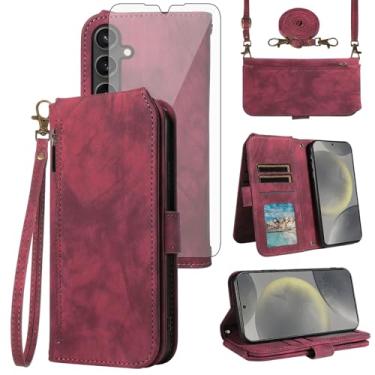 Imagem de Asuwish Capa de celular para Samsung Galaxy S24 Plus/S25 Plus S24+ S25+ 5G capa carteira celular com alça protetora de tela flip suporte para cartão de crédito S24Plus 24S + S 24 24+ S25Plus 25S 25+