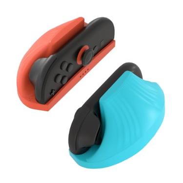 Imagem de VGBUS 2Pack Ergonomic Gaming Controller Mouse for Joycon 2 Grip,Left & Right Hand Grip Set for Nintendo Switch 2 2025-Enhanced Targeting (Orange Blue)