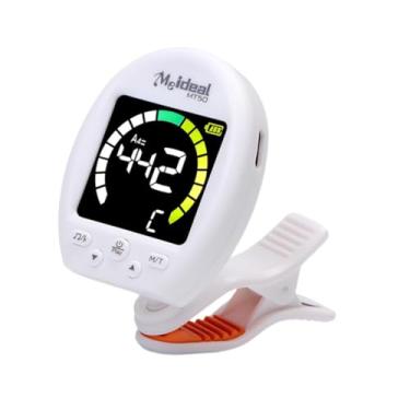 Imagem de simhoa Afinador de guitarra com clipe, afinação leve, rápida e precisa para violino, viola e baixo, Branco