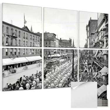 Imagem de EVENRISING Painéis de parede acústicos pacote com 6, painéis à prova de som de arte decorativa de 61 cm x 61 cm, painel autoadesivo de absorção de som, tratamento acústico para estúdio, home theater