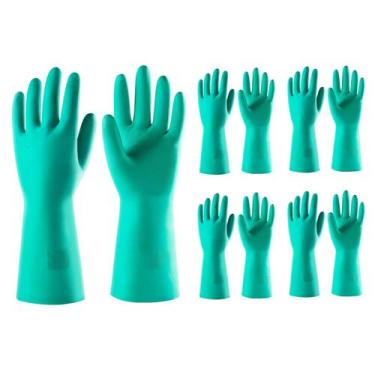 Imagem de Luvas resistentes a produtos químicos ThxToms 5 pares de nitrilo 15mil