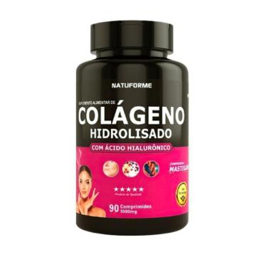 Imagem de Colágeno Hidrolisado Com Ácido Hialurônico 90 Comprimidos