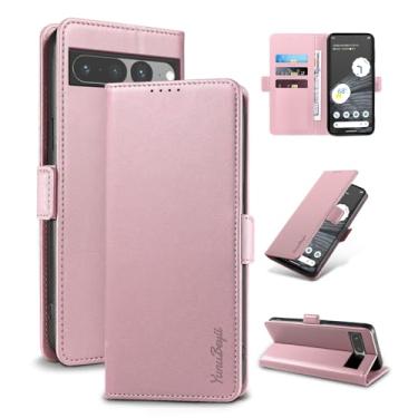 Imagem de YunuBeyii Capa Carteira para Google Pixel 7 Pro - [Bloqueio RFID] Capinha Flip Magnética para Celular de Couro PU de Luxo com Suporte,Case Proteção,Rsistente,Antichoque, Rosa
