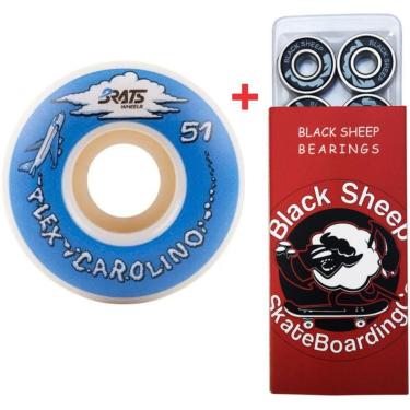 Imagem de Roda Brats 51mm Alex Carolino 101A + Rolamento Black Sheep Red-Unissex