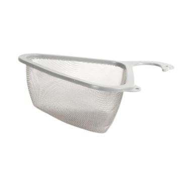 Imagem de Bothyi Cesta de pia em formato de cisne, filtro triangular de pia de cozinha em aço inoxidável, fácil de limpar, escorredor de canto para bar, dormitório, Cinza