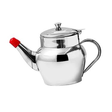 Imagem de ＫＬＫＣＭＳ Dispensador de óleo de aço inoxidável, garrafa, vinagre, dispensador de azeite, tempero para cozinha, restaurante, casa, 500ml