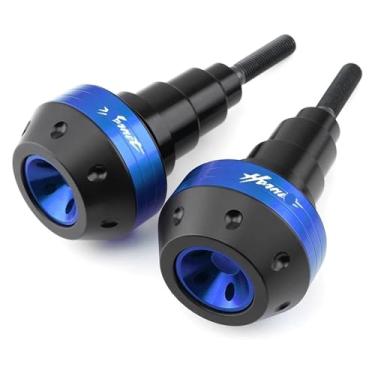 Imagem de Almofadas de proteção contra colisões de motocicleta, acessórios de alumínio CNC compatíveis com CB600 Hornet 600 900 CBR600 (azul)