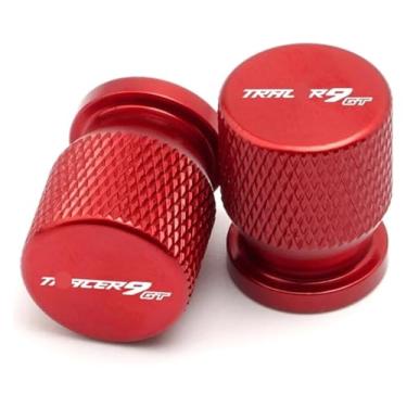 Imagem de Acessórios de motocicleta Suporte lateral de pé ampliador tampa de válvula de pneu compatível com Y&AMAHA Tracer 9 GT 9GT Tracer9GT 2021-2023 2022 (vermelho, 2 peças)