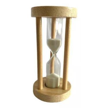 Imagem de Ampulheta 2 Minutos De Madeira - Areia Cor Sortida - Fuxing