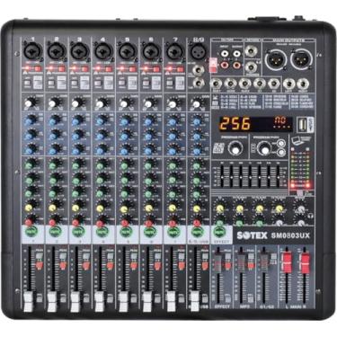 Imagem de MESA DE SOM LINHA SM COM 08 CANAIS COMBO MIC/LINE BALANCEADAS (7 MONO + 1 ESTÉREO)