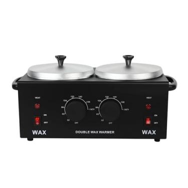 Imagem de Kokiya Aquecedor de cera duplo, pote de derretimento elétrico, controle de botão com dois potes, ferramenta de aquecimento, dispositivo de aquecimento de