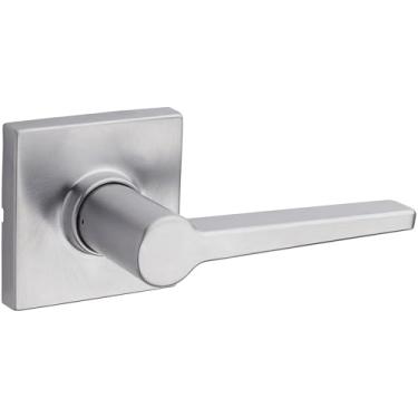 Imagem de Kwikset SL1000DALSQT-26D Kwikset SL1000DALSQT Safelock Daylon Conjunto de maçanetas de porta de passagem com rosa quadrada