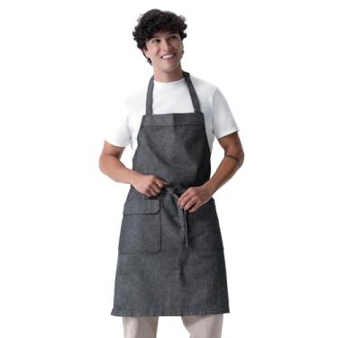 Imagem de Chef Works Avental utilitário unissex, preto natural, tamanho único