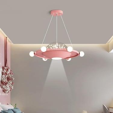 Imagem de Lustre LED UFO de 36 W para quartos de crianças Luminária embutida moderna ideal para quartos de crianças, quartos de meninos, creches e salas de jogos