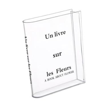 Imagem de Ｂｅｓｇａ Vaso transparente para livros, vaso para arte decorativa, suporte para ramos de caule para decoração de cozinha, Impresso