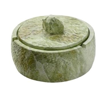 Imagem de Cinzeiro de ervas daninhas cinzeiro de cerâmica com tampa para sala de estar de casa de hotel cinzeiros para cigarros (tamanho: 2)