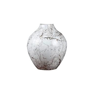 Imagem de CYYHGD Vasos de flores vaso de cerâmica de 11,8 polegadas vasos decorativos grandes vaso de flores de grés sala de estar quarto mesa de sala de jantar decoração dourada