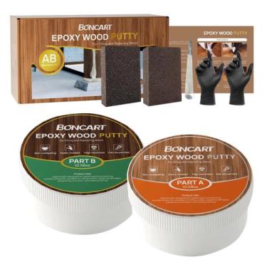 Imagem de Massa de madeira epóxi Boncart 600 ml de enchimento de alta resistênci