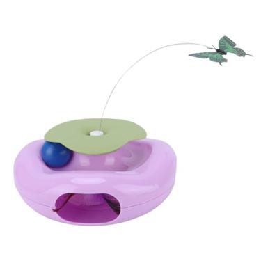 Imagem de GLOGLOW Brinquedo Giratório Elétrico Automático para Gatos, Teaser Interativo de Penas de Plástico, Brinquedo de Exercício Envolvente para Gatos e Gatinhos Internos