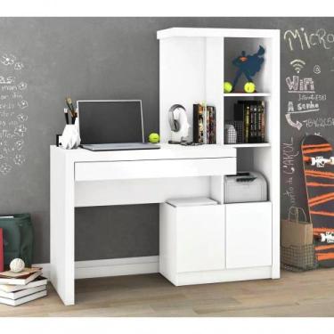Imagem de Escrivaninha Para Computador Com Armário Me4143 Branco - TECNO MOBILI