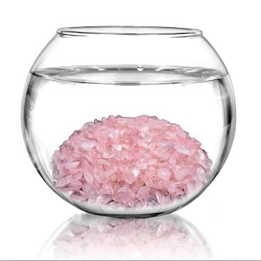 Imagem de Seixos de cascalho polido, pedras polidas naturais para canteiro de flores, plantas de aquário 100 ml (rosa)