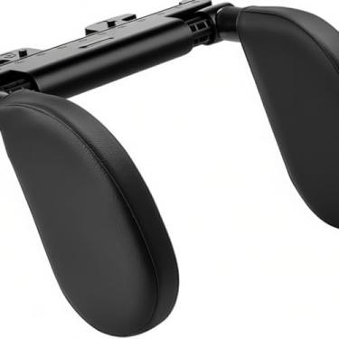 Imagem de Apoio de Cabeça para Carro com Suporte Ajustável, Almofada de Pescoço em Preto, Acessório Ergonômico para Conforto em Viagens, Motorista e Passageiro