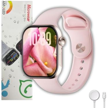 Imagem de W11 PRO Amoled MICROWEAR Smartwatch Serie 11 Lançamento25/26 Whatsapp Relogio Masculino e feminino Digital 46mm NFC Chatgpt Gps Decibeis Ip68 +Brindes (Rose)