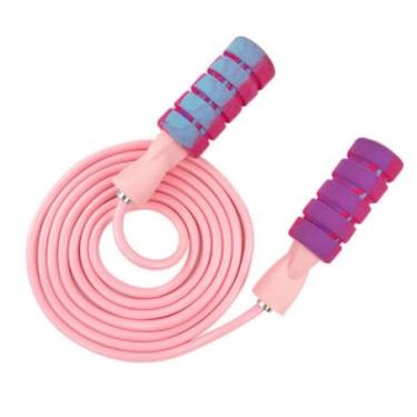 Imagem de Corda de pular para cabo rápido sem emaranhamento (feminino, masculino) ajustável de aço com alça de espuma para exercícios e emagrecimento, escolas e academias