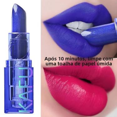 Imagem de Batom Hidratante com Mudança de Temperatura - Rosa e Azul - Brilho Lab